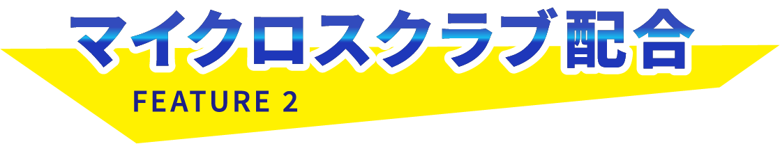 マイクロスクラブ配合！ FEATURE 1