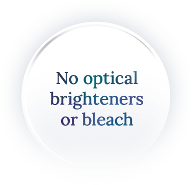 No optical brighteners or bleach