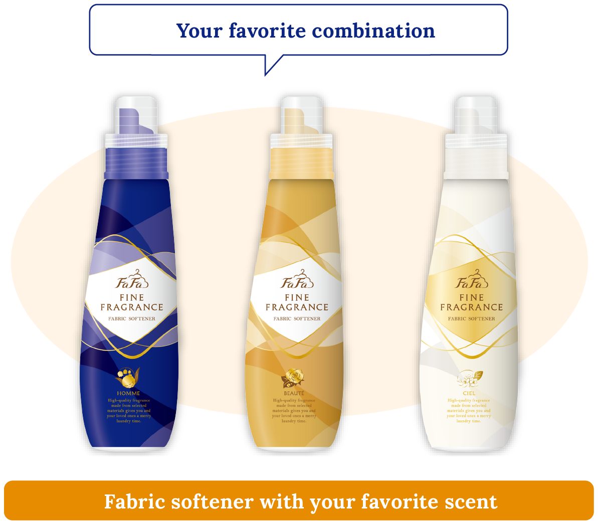 Fabric softener with your favorite scent. Your favorite combination.