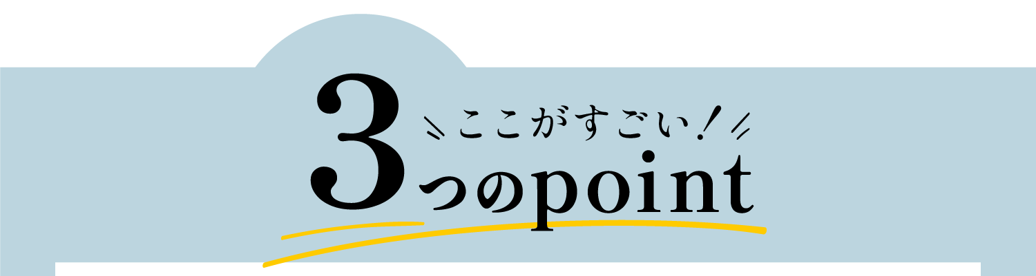 ここがすごい！３つのポイント