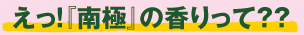 えっ！『南極』の香りって？？